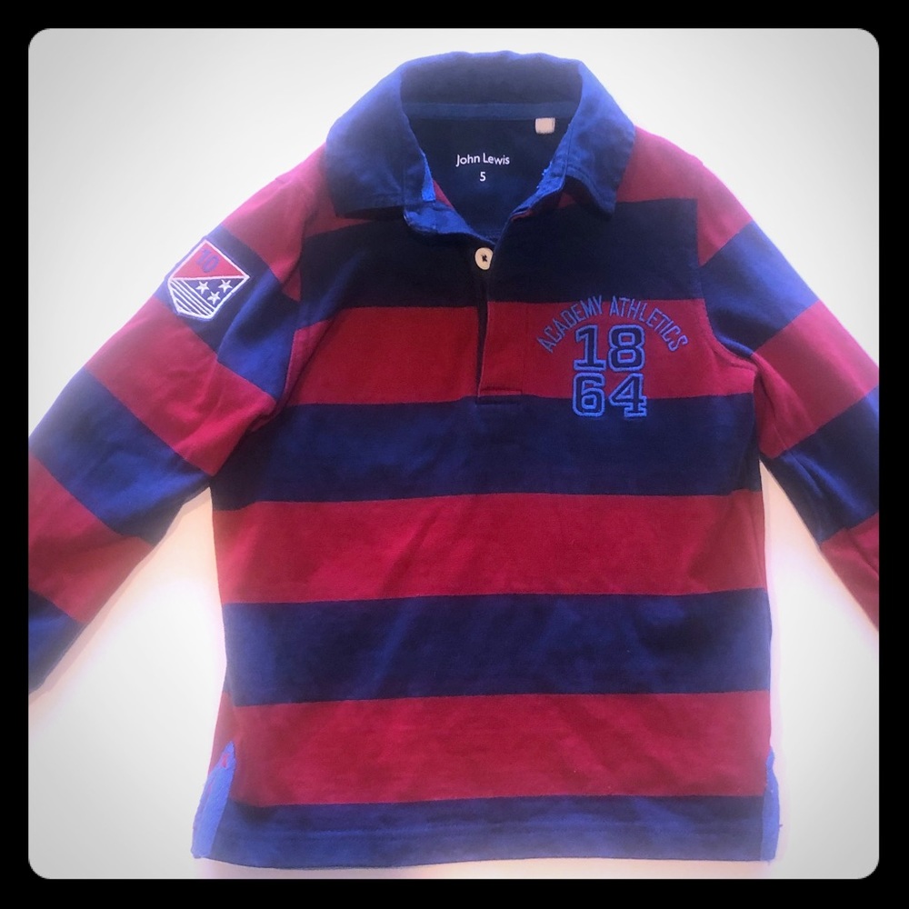 John Lewis toddler boy striped rugby shirt